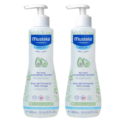 Miniatura 17 de Mustela Agua limpiadora para bebés, agua micelar sin enjuague, con aguacate natural y aloe vera, para cara, cuerpo y pañal del bebé, paquete de 1
