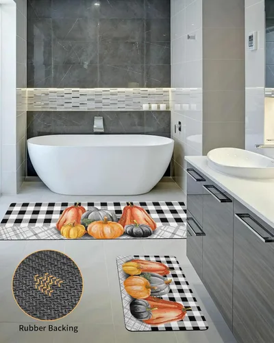 Miniatura 5 de Tapete de baño antideslizante para bañera, de secado rápido y absorbente, de tierra de diatomeas, fregadero de cocina, tapete de otoño de Acción
