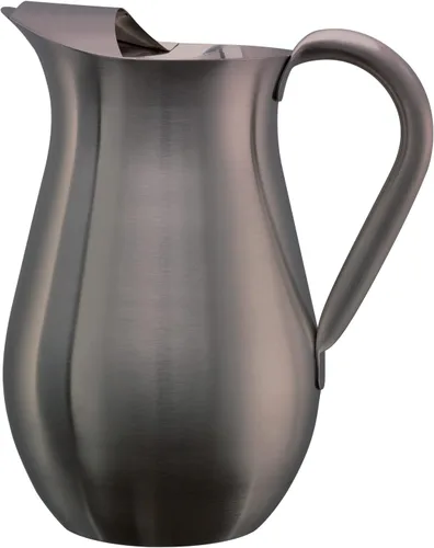 Miniatura 6 de Service Ideas WPB2BSBX - Jarra con protector de hielo, forma de campana, 2 L, 66.6 onzas, acero inoxidable, ónix negro WPB2BSBX Water or Cold