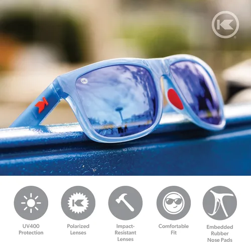 Miniatura 4 de Knockaround Torrey Pines - Gafas de sol polarizadas para hombres y mujeres, protección UV400 Victoria Lap / Moonshine