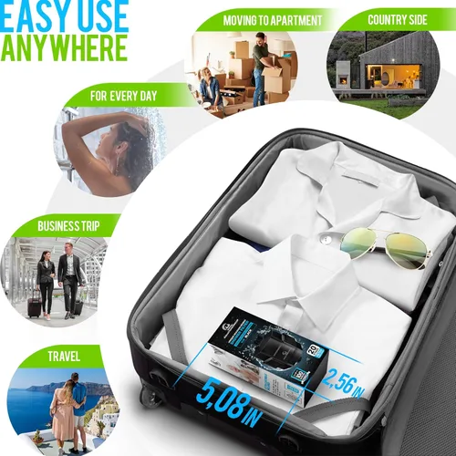 Miniatura 9 de AquaHomeGroup Filtro de ducha de 20 etapas, reduce el cloro, los metales pesados y los sedimentos, vitamina C y E, alto rendimiento, ajuste Negro