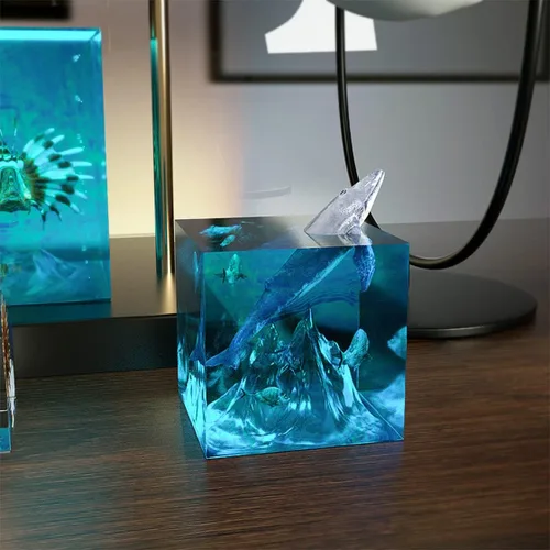 Miniatura 4 de Moldes de silicona transparente, molde de resina epoxi cuadrado grande y profundo, moldes de fundición de silicona con soporte de madera