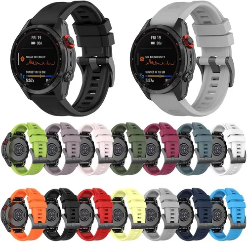 Miniatura 8 de REYDA Correa de silicona compatible con Garmin Fenix 8 Pro 1.850 in/8 1.850 in/E 1.850 in, 0.866 in, correa de reloj de ajuste rápido de silicona