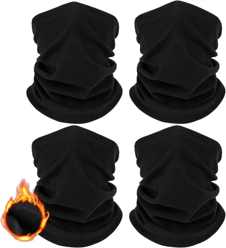 Miniatura 9 de LUOLIIL VOE Paquete de 4 Polainas de Cuello de Invierno, Polaina de Cuello para Esquí para Hombres y Mujeres, Suave Mascarilla de Forro Polar