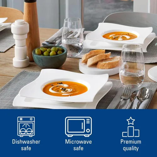 Miniatura 4 de Villeroy & Boch NewWave - Vajilla básica de 30 piezas, color blanco