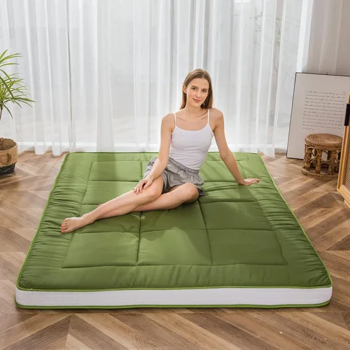 MAXYOYO Colchón tipo futón King de espuma, cubrecolchón de cama, colchón de suelo japonés, colchón plegable, colchón de futón, almohadilla de cama,