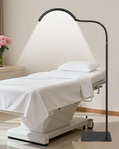 Miniatura 10 de Luz de Piso LED Media Luna - Lámpara Profesional Sin Sombras, Ajustable para Técnicas de Pestañas, Esteticistas y Tatuadores Extensiones