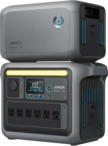 Miniatura 18 de Anker SOLIX C1000 Estación de energía portátil, generador solar de 1800 W (pico de 2400 W), carga completa en 58 minutos, batería LiFePO4 de 1056