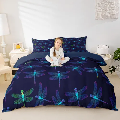 Miniatura 40 de Erosebridal Juego de ropa de cama bohemio con sol y luna, funda de edredón hippie de 3 piezas, colorida funda de edredón teñida anudada, funda