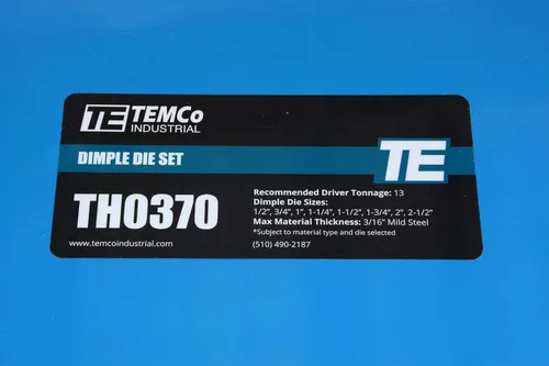Miniatura 6 de TEMCo TH0370 Juego de herramientas de troqueles de hoyuelos 8 piezas: 1/2" 3/4" 1" 1-1/4" 1-1/2" 1-3/4" 2" 2-1/2