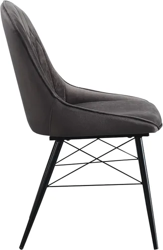 Miniatura 3 de Sillas de comedor para mesa de habitación y sillas de asiento de cocina, juego de 2 sillas laterales tapizadas con diseño capitonado de canal
