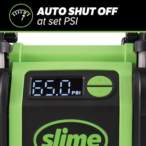 Miniatura 7 de Slime 40031 Inflador de neumáticos, compresor de aire portátil para auto, SUV, 4x4, Pro Power, resistente, con manómetro analógico de 150 psi