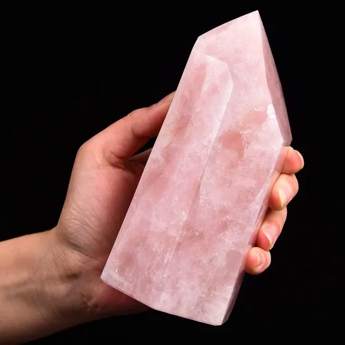 Miniatura 43 de AMOYSTONE Obelisco de Piedra de Sangre Africana Varita de Cristal Curativo Grande Torre Columna Facetada de 6 Lados Reiki Chakra Meditación Terapia
