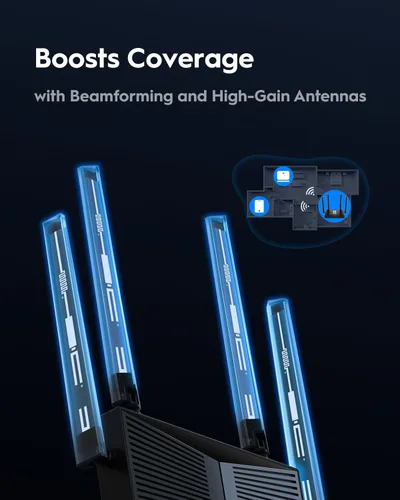 Miniatura 6 de Cudy Enrutador Wi-Fi 7 de doble banda BE3600, velocidades ultrarrápidas, conectividad multiconcierto de 2.5G, cobertura de gran alcance, suave