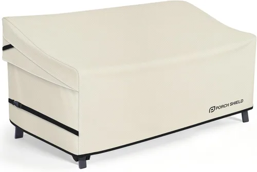 Miniatura 11 de Porch Shield Funda Impermeable para Sofá de Banco de Exterior – Funda para Sofá de Dos Plazas de Patio 56W x 31D x 33H pulgadas, Beige