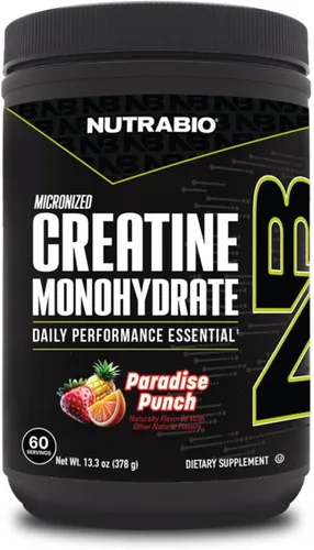 Miniatura 11 de NutraBio Suplemento en polvo de monohidrato de creatina micronizada pura, sin sabor, (10.58 oz) – Apoya la energía para el desarrollo muscular
