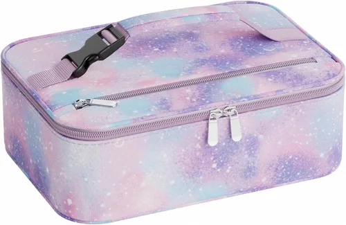 Miniatura 28 de Lonchera pequeña aislada para mujeres y hombres, lonchera Bento para niños, bolsas térmicas compactas portátiles para enfriar comidas con asa