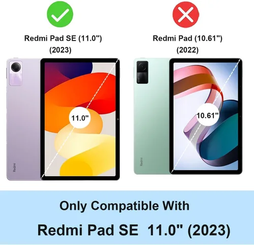 Miniatura 2 de ALILANG Funda para Xiaomi Redmi Pad SE de 11 pulgadas 2023 con lápiz capacitivo, múltiples ángulos de visión con soporte de piel sintética