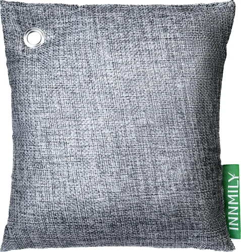 Absorbedor de olores de carbón activado, grande de 17.64 oz con ganchos, removedor de olores naturales para olores fuertes, bolsas purificadoras de