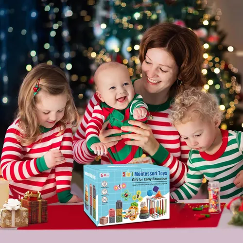 Miniatura 7 de Vinlon Montessori - Juego de juguetes para niños pequeños a partir de 6 meses, juguetes sensoriales de aprendizaje de habilidades motoras finas