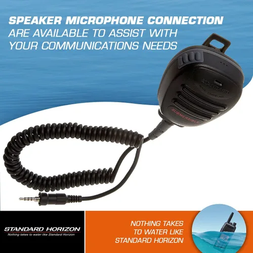 Miniatura 3 de Altavoz/micrófono estándar STD-CMP460 para la mayoría de las radios VHF de mano estándar