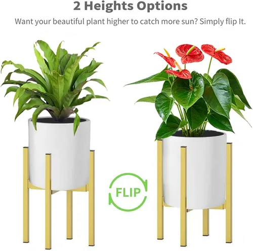 Miniatura 5 de Soporte de metal para plantas, tamaño ajustable para macetas grandes de 10, 12, 13, 14, 15 y 16 pulgadas, soporte de plantas expandible de mediados