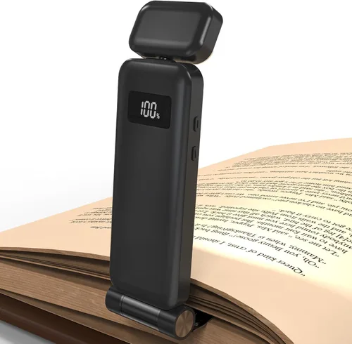 Miniatura 8 de KTEBO Luz de libro recargable para leer en la cama, lámpara de lectura de libros para cuidar los ojos con 10 modos LED, luz portátil ligera de 1.3