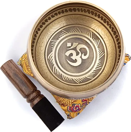 Miniatura 5 de Juego de cuencos tibetanos cantadores – Grado maestro de bronce con tono puro y arte Thangka – Hecho a mano en Nepal por Himalayan Bazaar