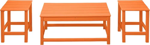 Miniatura 9 de WestinTrends Malibu - Juego de mesa auxiliar y café para silla Adirondack, 3 piezas, color gris