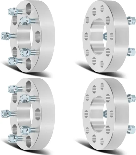 Miniatura 11 de SCITOO 2 separadores de rueda de 5 x 5.5 pulgadas, adaptadores espaciadores de rueda de 2 pulgadas con pernos de 9/16 de 3.063 in, 5 lengüetas