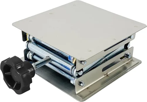 Miniatura 2 de (R) Lab Jack Lift Scissor Table Mini Acero Inoxidable 4 "x4" x 6 " Carga máxima 6.6 lbs/3kg
