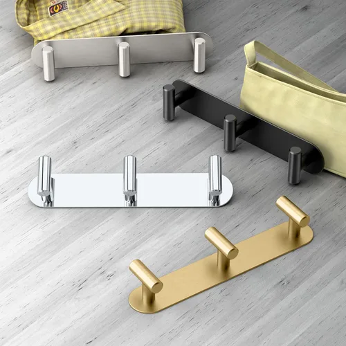 Miniatura 2 de Gatco 1292B Latitude II - Gancho triple para bata de baño con 3 ganchos, gancho montado en la pared para toallas y batas de baño, 11 pulgadas