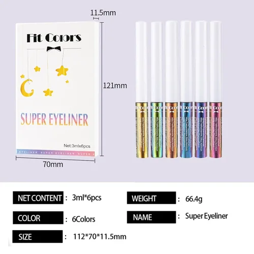 Miniatura 6 de 6 colores Chameleon Liquid Eyeshadow Metallic Glitter Shimmer Eye Shadow Set de Sombras de Ojos Multicromo de larga duración Impermeable Set