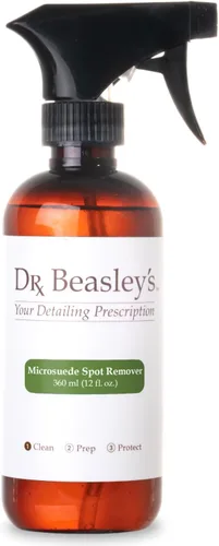 Dr. Beasley's Microsuede - Removedor de manchas de 12 onzas líquidas, especialmente formulado para gamuza sintética, conserva la suavidad, limpia la