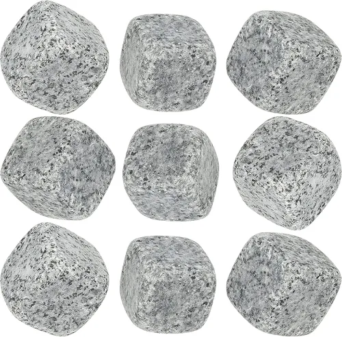 Miniatura 2 de Piedras de whisky de granito, juego de 9 rocas refrescantes reutilizables con bolsa de almacenamiento, enfriador de bebidas para whisky, bourbon