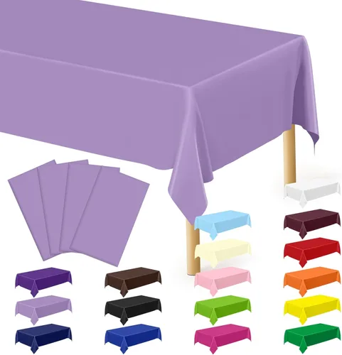 Miniatura 83 de Suministros de regreso a clases, 2 manteles de 108 x 54 pulgadas, manteles desechables coloridos para el primer día de escuela, rectangular