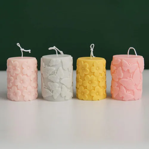 Miniatura 5 de Moldes de vela de pilar, moldes de vela de silicona 3D, molde en forma de escultura en relieve, molde de fondant de diseño novedoso para hacer velas