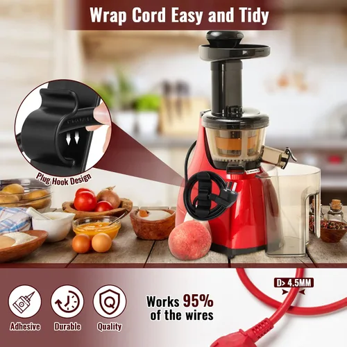 Miniatura 6 de Jeymei Organizador de cables negros para electrodomésticos de cocina y paquete de 4 esponjas húmedas limpias, color amarillo