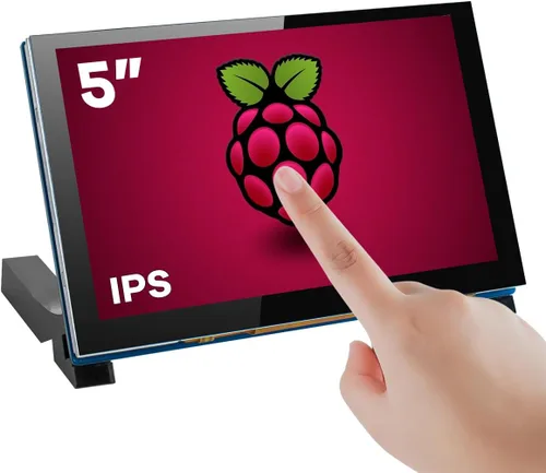 Hosyond Pantalla táctil IPS MIPI DSI de 5 pulgadas compatible con Raspberry Pi 5/4/3, pantalla capacitiva de 800 x 480 píxeles, interfaz sin