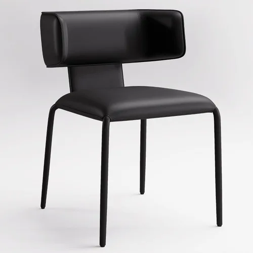 Miniatura 9 de YOUNIKE Silla de comedor tapizada individual de piel sintética de alta calidad con respaldo, moderna y acolchada, cómoda silla auxiliar para sala