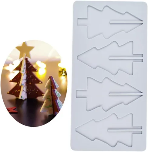 Miniatura 17 de Tapete de encaje para árbol de Navidad, molde con forma de cuernos de alce y copo de nieve, manualidades, fiesta de cumpleaños, bricolaje