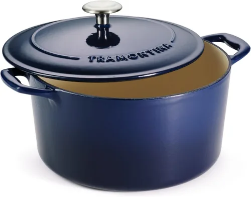 Miniatura 10 de Tramontina Bestow Sartén Braseadora de Hierro Fundido Esmaltado con Tapa, 4 cuartos, Azul