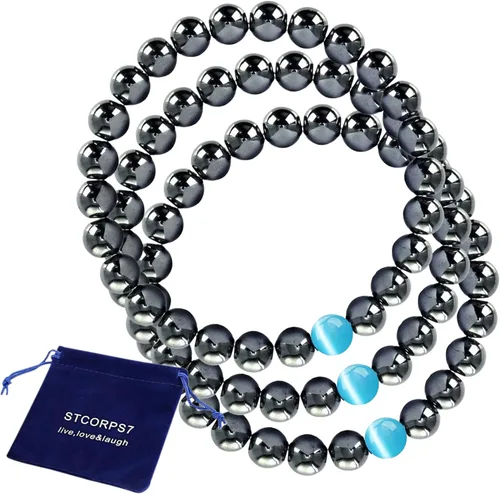 Miniatura 11 de Pulsera magnética curativa – Pulsera de hematita ajustable para drenaje linfático, artritis, alivio de la ansiedad, reducción de hinchazón y pérdida