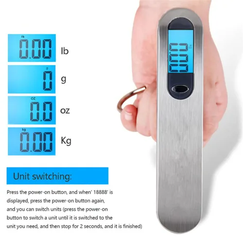 Miniatura 2 de TXY - Báscula de equipaje de 110.2 lbs110 libras, pantalla LCD portátil, báscula electrónica, equilibrio de peso, maleta, bolsa de viaje