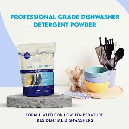 Miniatura 4 de Detergente en polvo para lavavajillas con fosfato. ¡El mejor detergente para lavavajillas para platos impecables en agua dura! Todo en uno