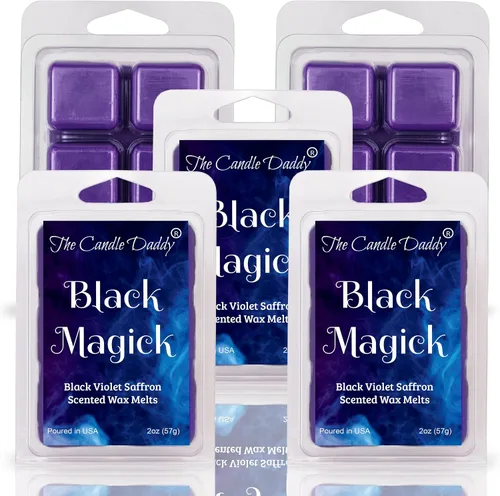 Miniatura 4 de The Candle Daddy Black Magick - Cera perfumada de azafrán negro violeta - 1 paquete - 2 onzas - 6 cubos