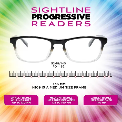 Miniatura 4 de Sightline H109 - Gafas de lectura multifoco de ajuste medio a estrecho