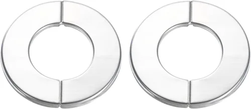 Miniatura 25 de uxcell Brida dividida de pared, placa redonda de escudo de acero inoxidable 304 de 0.866 in para tubo de diámetro de 0.866 in