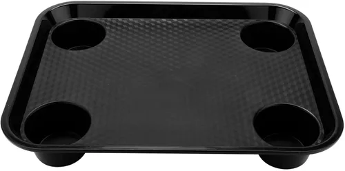 Miniatura 8 de G.E.T. FT-14-BK Bandeja para cafetería/comida rápida, sin BPA, 14 x 10.75 pulgadas, color negro (juego de 12)