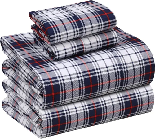 Miniatura 119 de RUVANTI Juego de sábanas divididas tamaño King de 100 % algodón para cama ajustable, 5 piezas, ropa de cama de tejido de percal suave y Guisante